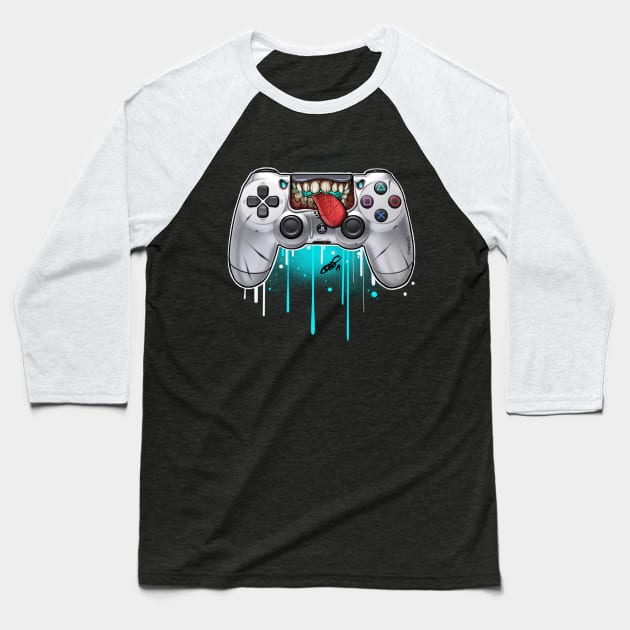 PS4 Controller Baseball T-Shirt by skinwerks